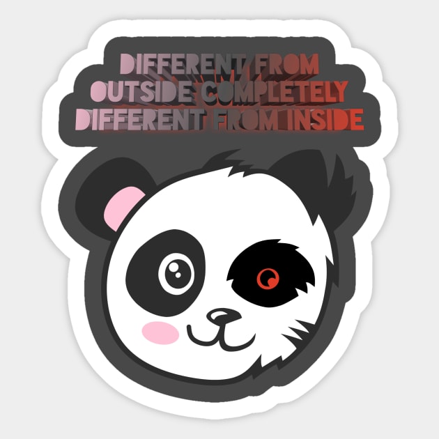 Different from outside completely different from inside Sticker by Vectraphix